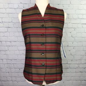 Vintage PENDLETON Women’s Highland Fling Holiday Vest NWT sz 6